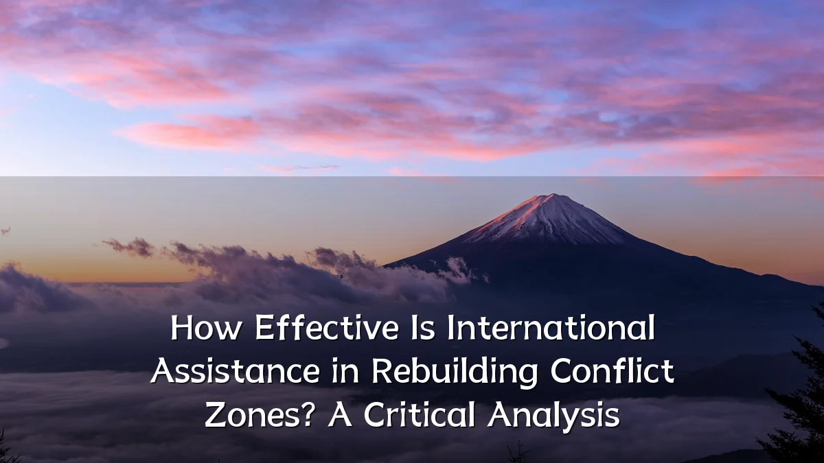 How Effective Is International Assistance in Rebuilding Conflict Zones? A Critical Analysis
