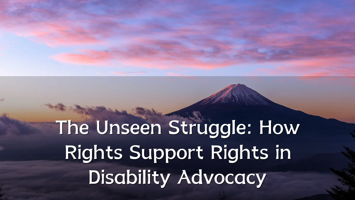 The Unseen Struggle: How Rights Support Rights in Disability Advocacy